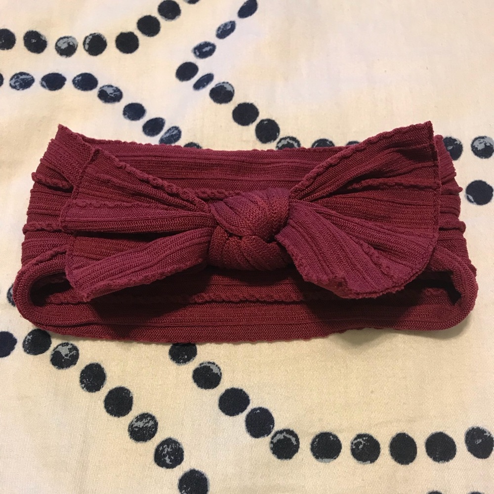 Maroon Baby Bling Bow